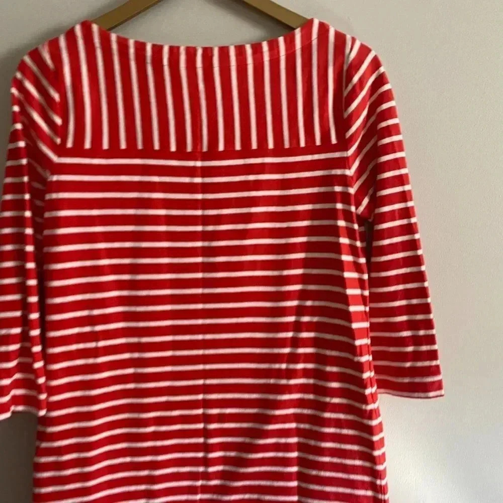 Land's End Red and White Striped Nautical Dress - Picture 8 of 8